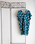 Triangles Blue Green | Jacquard Knit