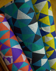 Triangles Blue Green | Jacquard Knit