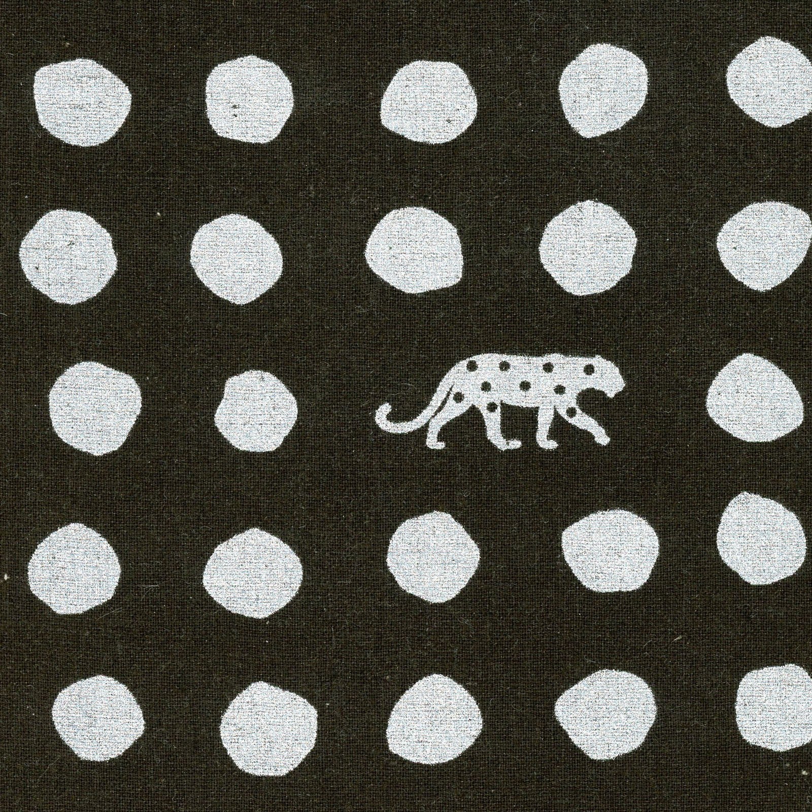 Small Dots in Black Metallic | Canvas