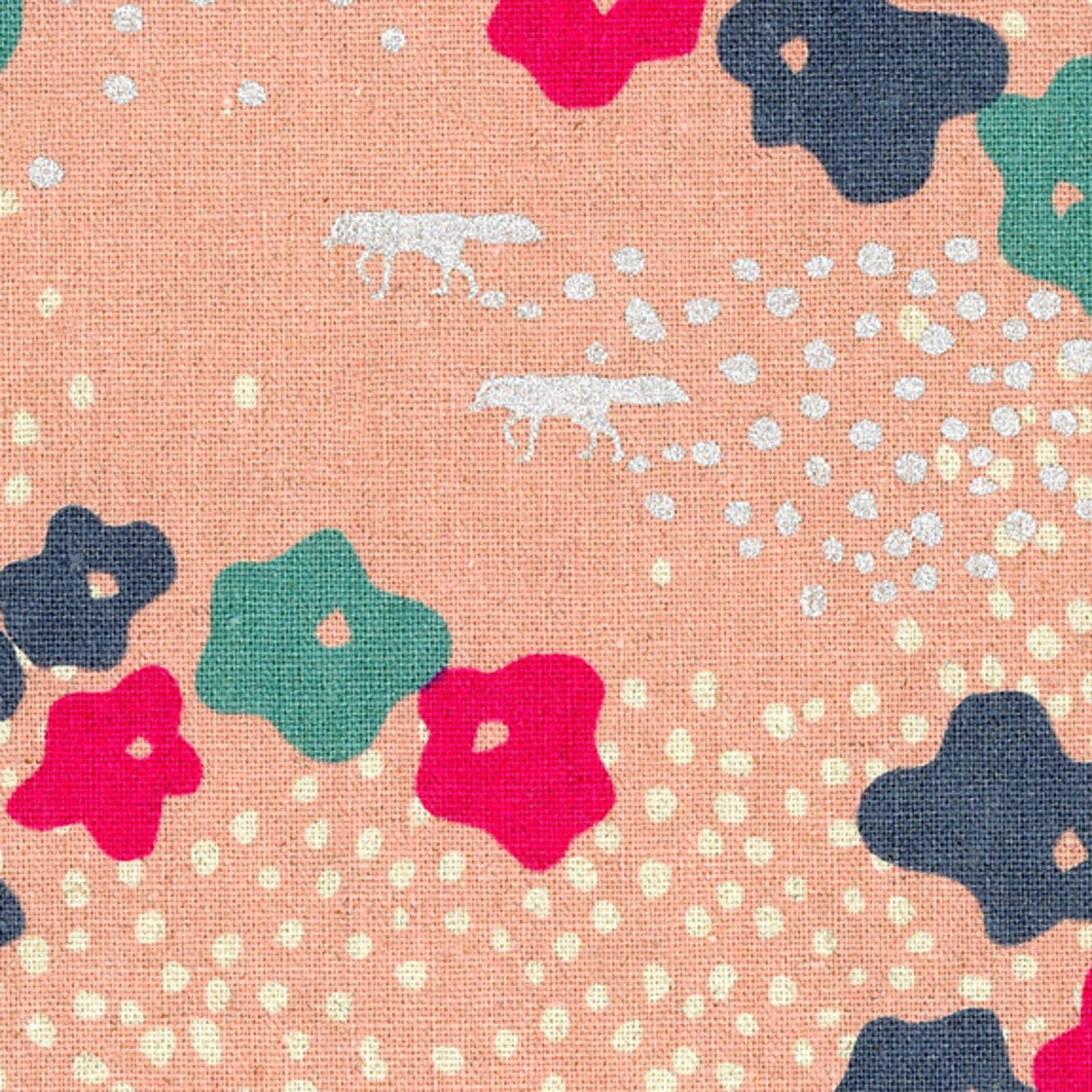 Floral in Pink Metallic | Canvas