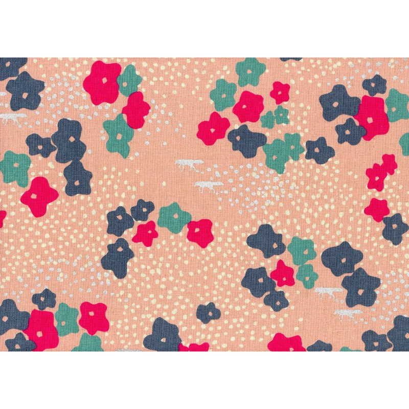 Floral in Pink Metallic | Canvas