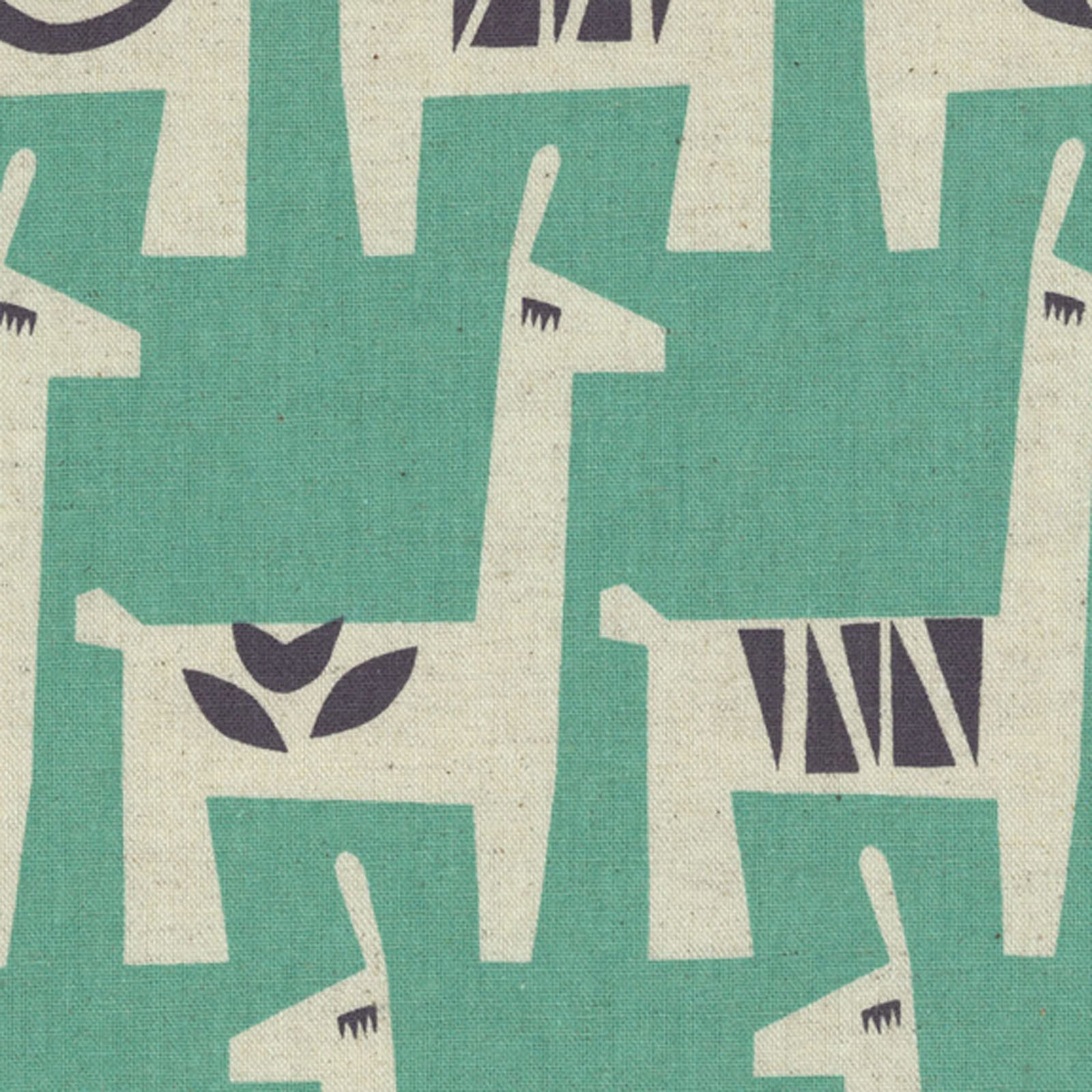 Llama in Turquoise | Canvas