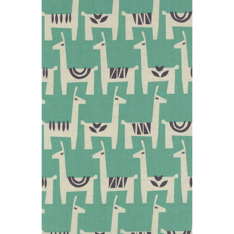 Llama in Turquoise | Canvas