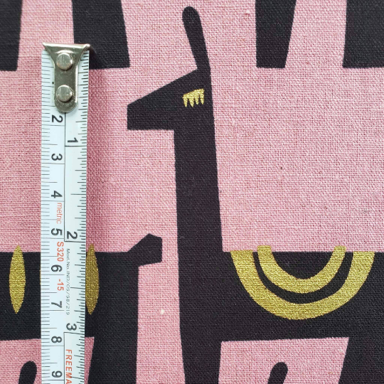 Llama in Pink Metallic | Canvas