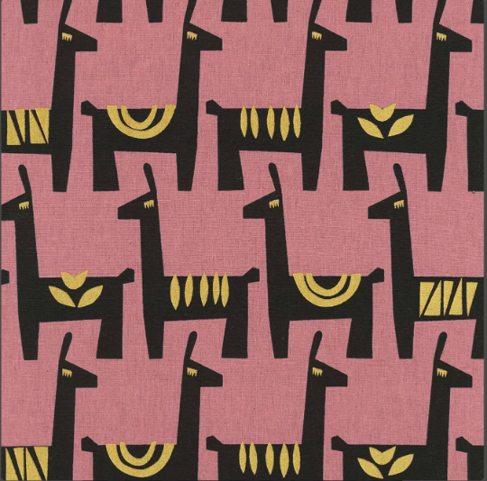 Llama in Pink Metallic | Canvas