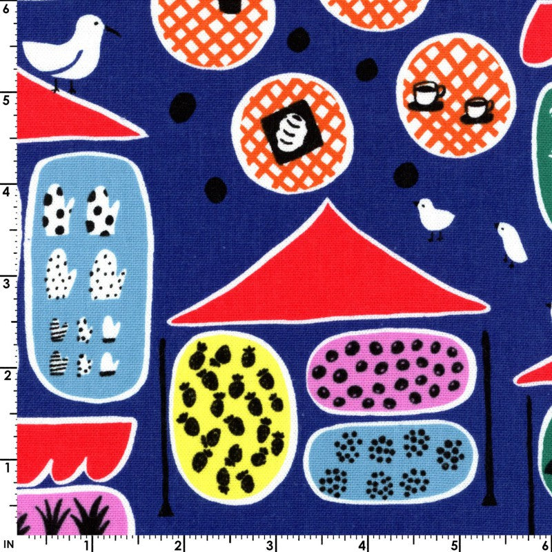 Pikku Saari Au Market in Navy | Canvas