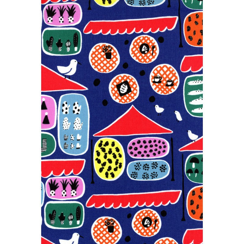 Pikku Saari Au Market in Navy | Canvas