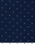 Japanese Yarn Dyed Dots in Navy | Double Gauze