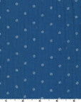 Japanese Yarn Dyed Dots in Blue | Double Gauze