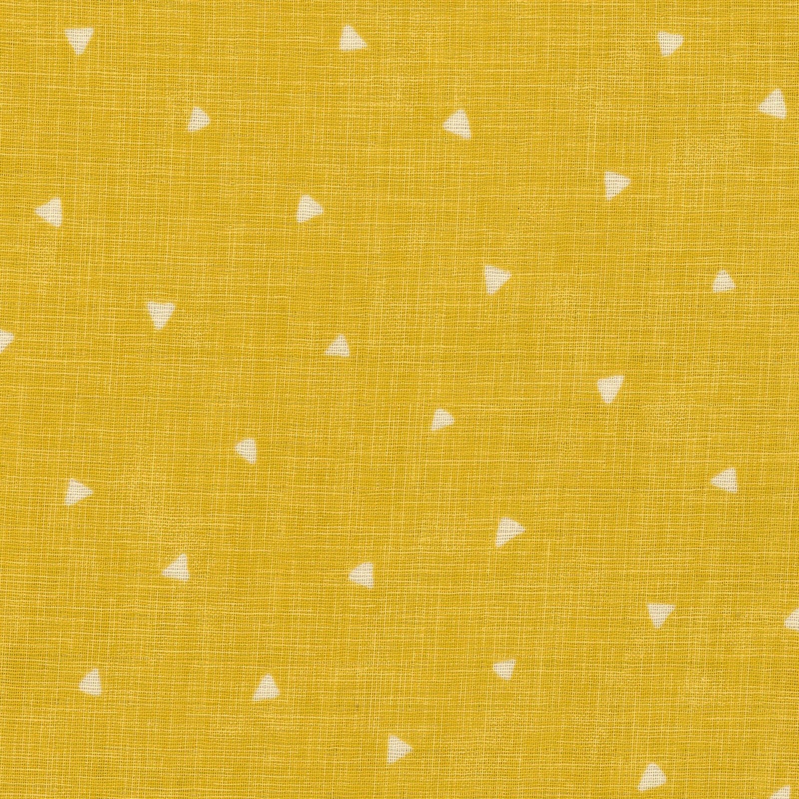 Dots Triangles in Yellow | Double Gauze