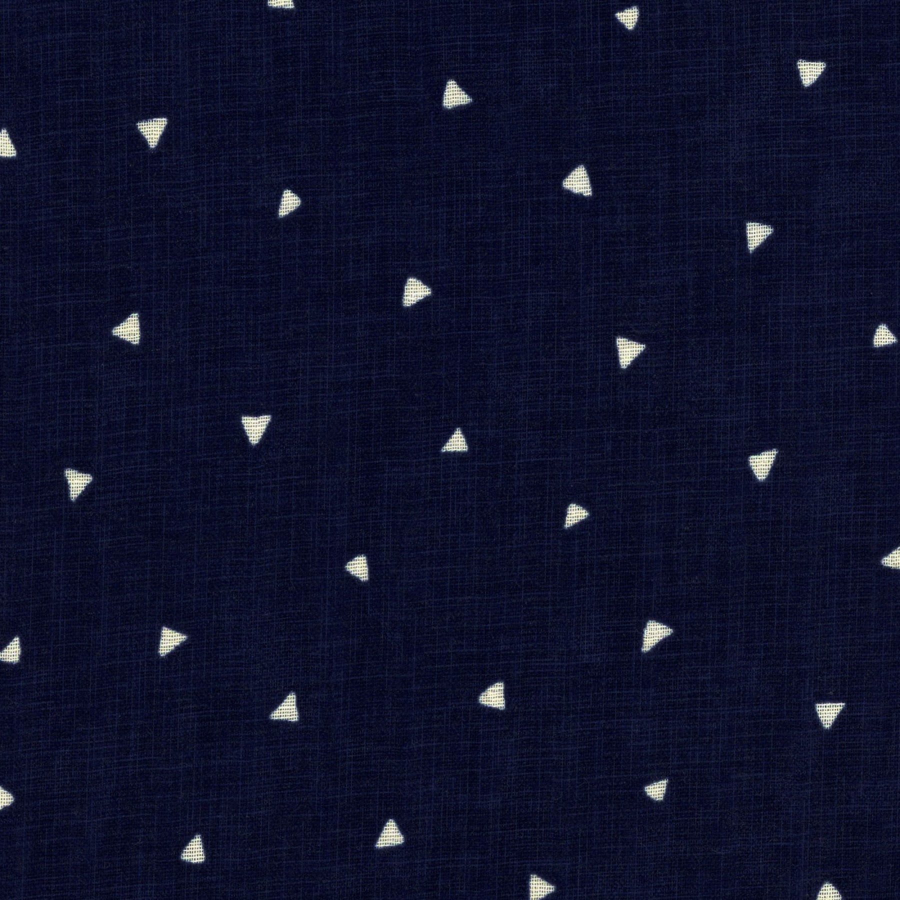 Dots Triangles in Navy | Double Gauze