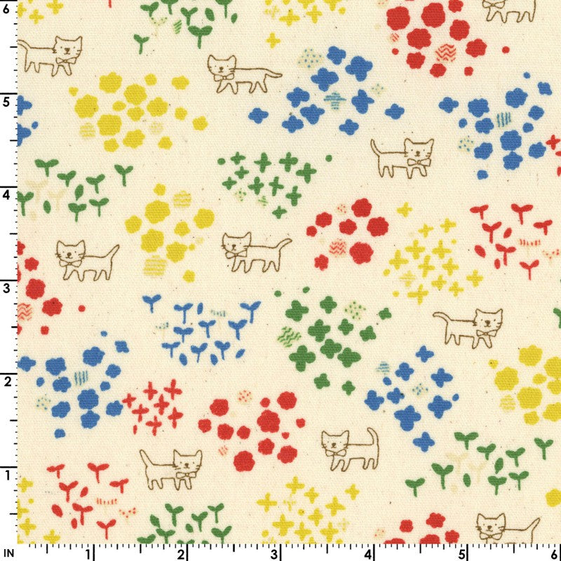 Floral Kitty | Oxford Cotton