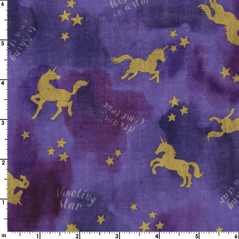 Pastel Pop Shooting Star Unicorn in Galaxy | Double Gauze