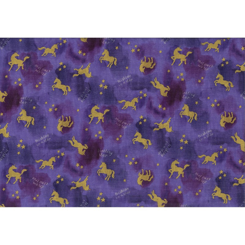 Pastel Pop Shooting Star Unicorn in Galaxy | Double Gauze