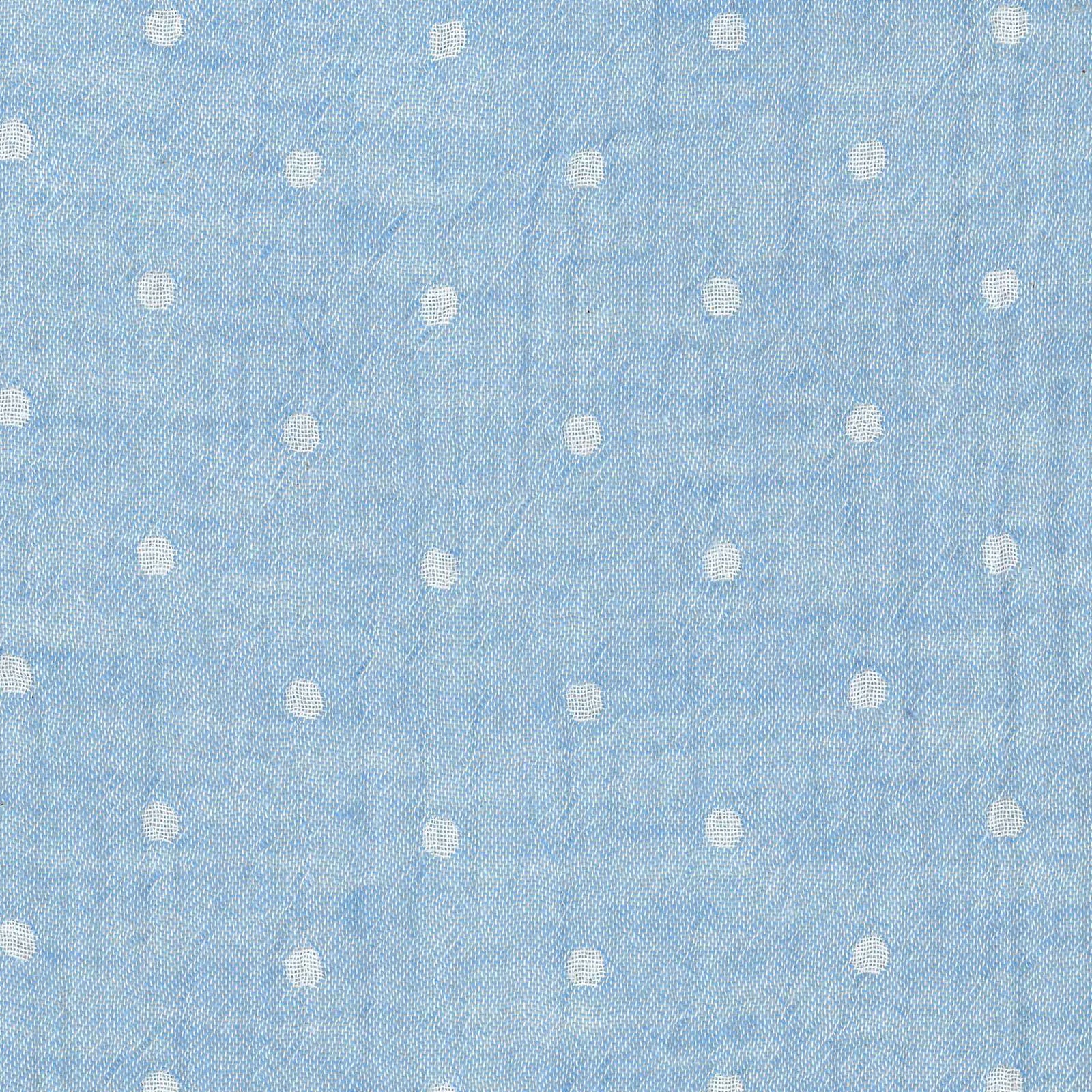 Solid Dots Light Denim Blue | Double Gauze