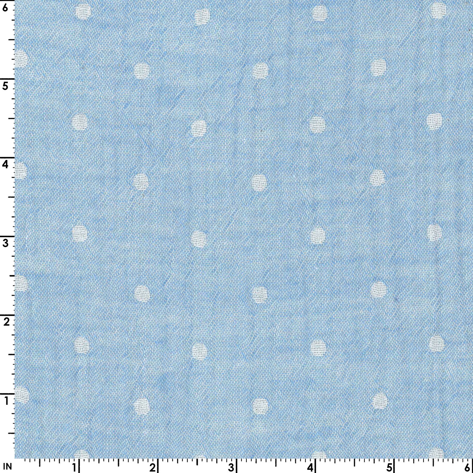 Solid Dots Light Denim Blue | Double Gauze