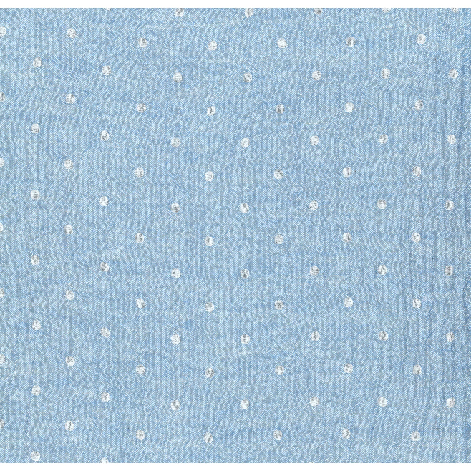 Solid Dots Light Denim Blue | Double Gauze
