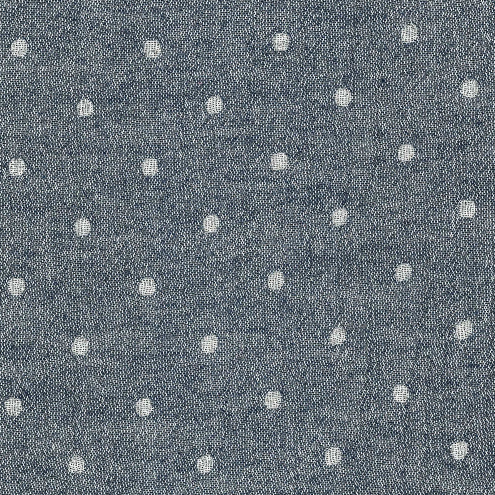 Solid Dots Dark Blue | Double Gauze