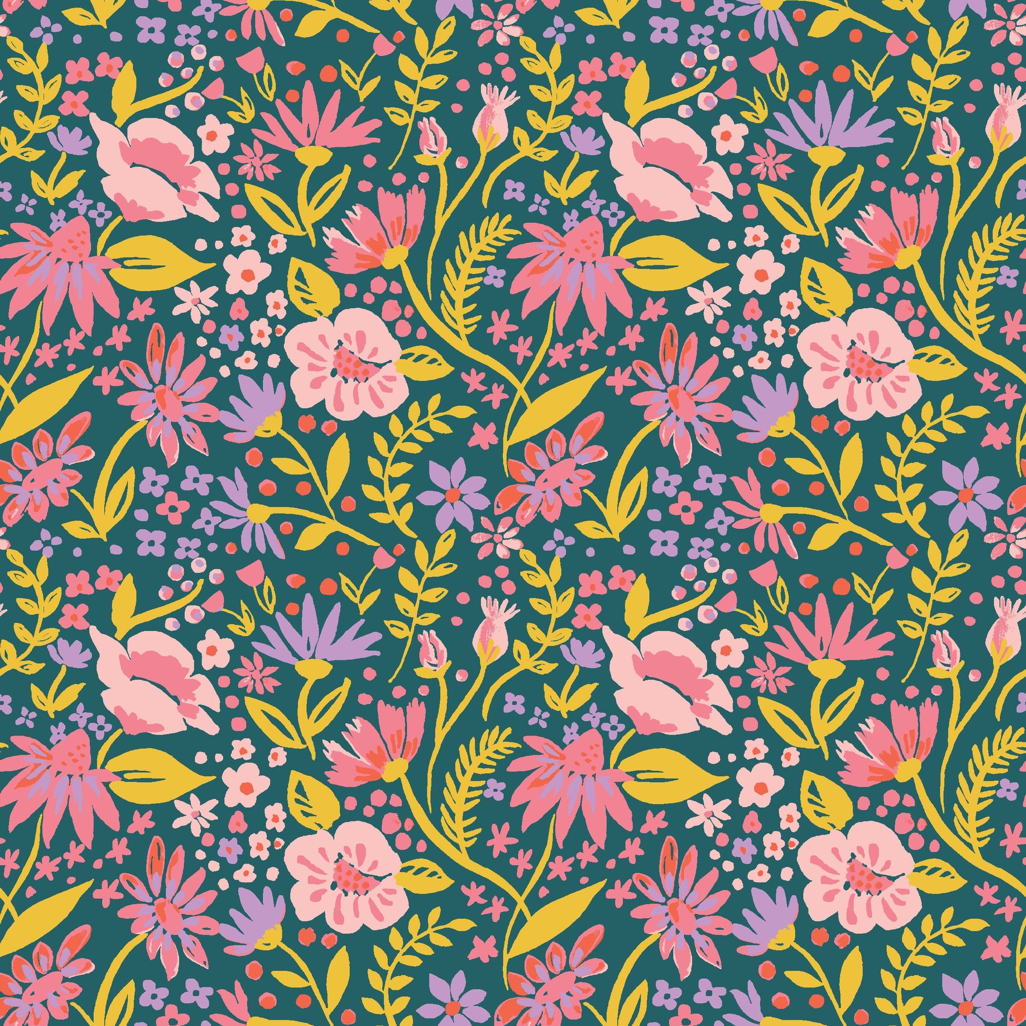 Magic Creatures - Forest Flowers | Organic Poplin