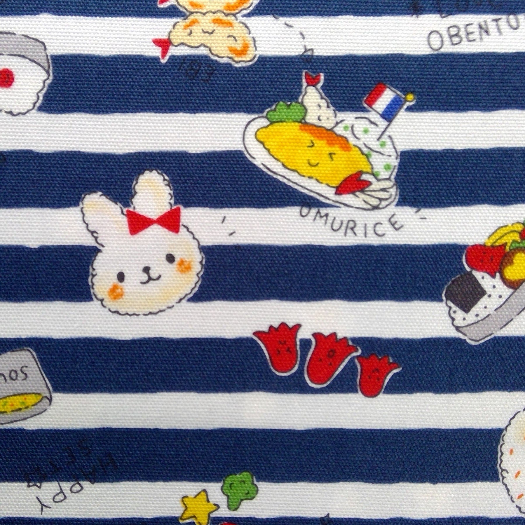 Smile Time - Lunch Time in Navy | Oxford Cotton