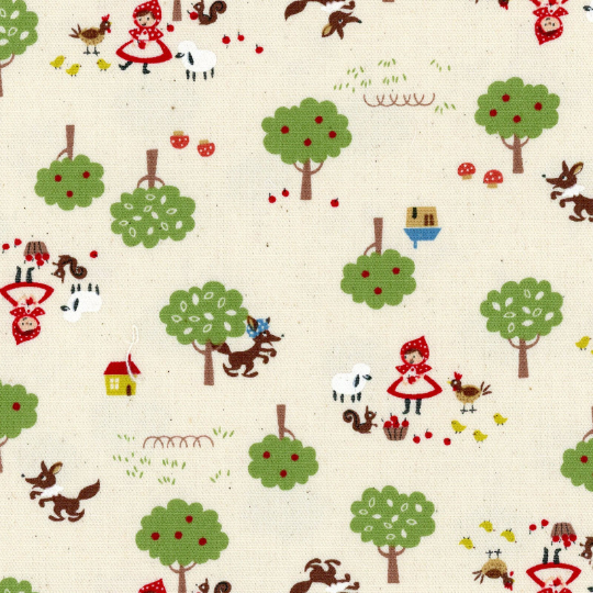 Chibi Pri Red Riding Hood in Cream | Oxford Cotton