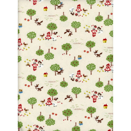 Chibi Pri Red Riding Hood in Cream | Oxford Cotton