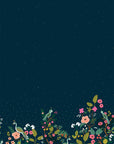 English Garden - Growing Garden Panel in Navy Metallic
