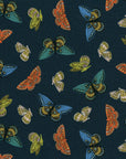 English Garden - Monarch in Navy Metallic | Cotton Lawn