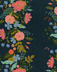 English Garden - Floral Vines in Navy | Canvas