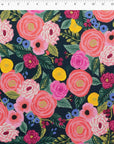 English Garden - Juliet Rose in Navy | Canvas