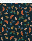 English Garden - Monarch in Navy Metallic | Cotton Lawn