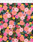 English Garden - Juliet Rose in Navy | Rayon