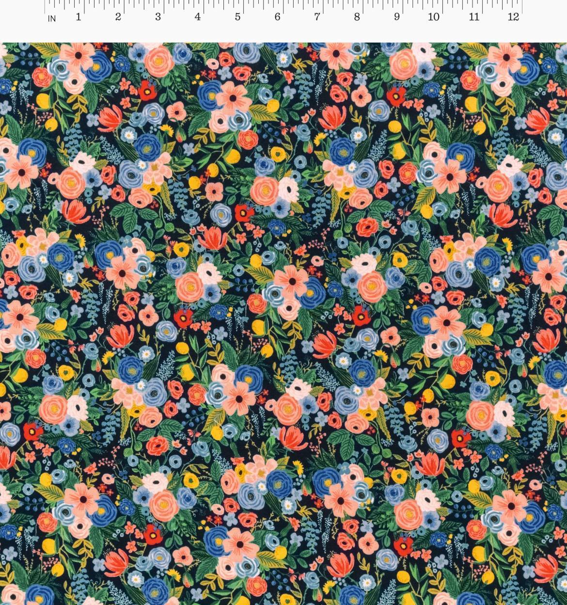 Wildwood - Petite Garden in Navy | Rayon