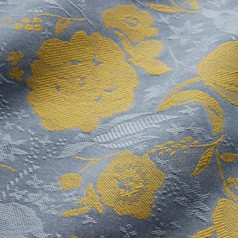 Fuccra: rakuen in Gray & Yellow B | Jacquard Weave