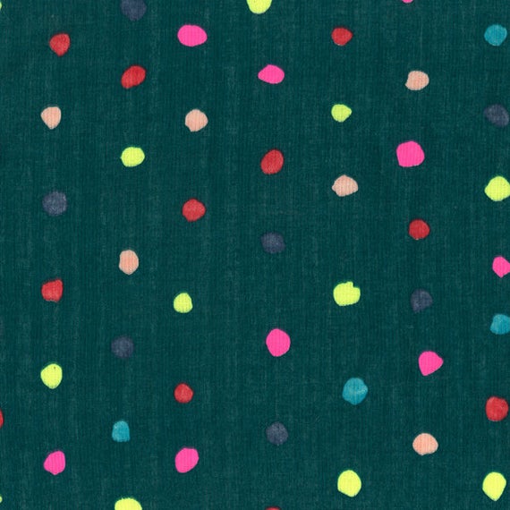 Colorful Pocho in Green Neon D | Double Gauze