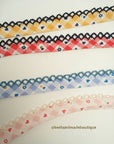 Floral Gingham Picot Bias Tape