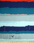 Blue Double Gauze Fabric, Cotton + Steel Fabric, BeSpoke Navy Double Gauze, Ephemera Navy, Winter Double Gauze Fabric, Light Weight Fabric