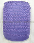 Purple Double Fold Bias Tape, Crochet Edge Bias Tape, Picot Edge, Quilt Binding, AMETHYST Crochet Bias Tape, By the Yard, Purple Lace, Trim