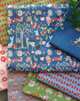 Ladybugs Green Fabric