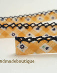 Floral Gingham Picot Bias Tape