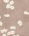 Muddy Work - White Floral in Mushroom | Double Gauze