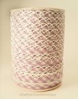 Picot Crochet Lace Edge Double Fold Bias Tape Binding Trim Purple Gingham Tape Color Crochet BTY