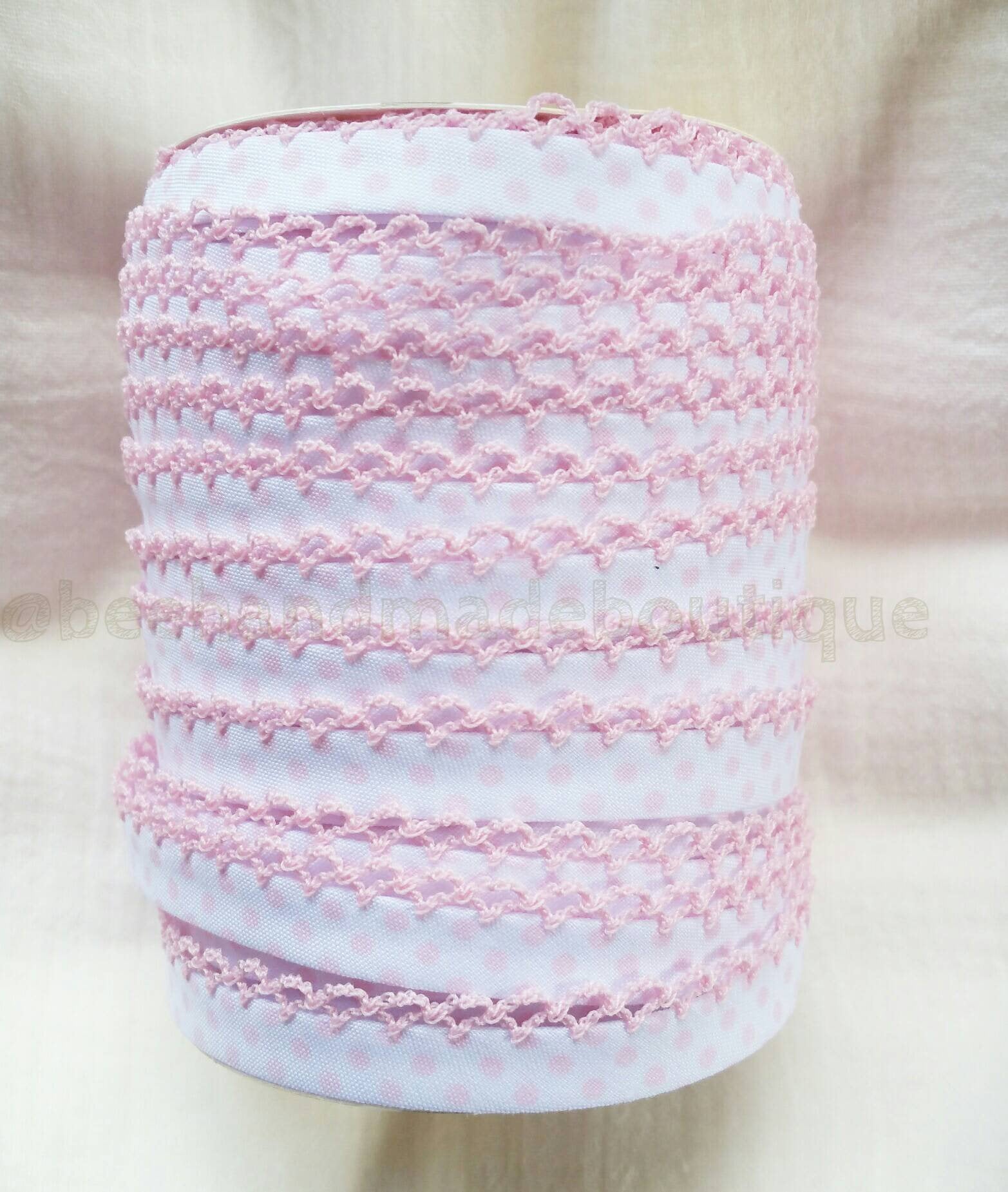Baby Pink Polka Dot Bias Tape