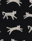 Snow Leopard Fabric, Cotton Steel Fabric, Black & White, RJR Fabric, Unbleached Cotton, Animal Fabric, By the Yard, White Cat Fabric, Kitty