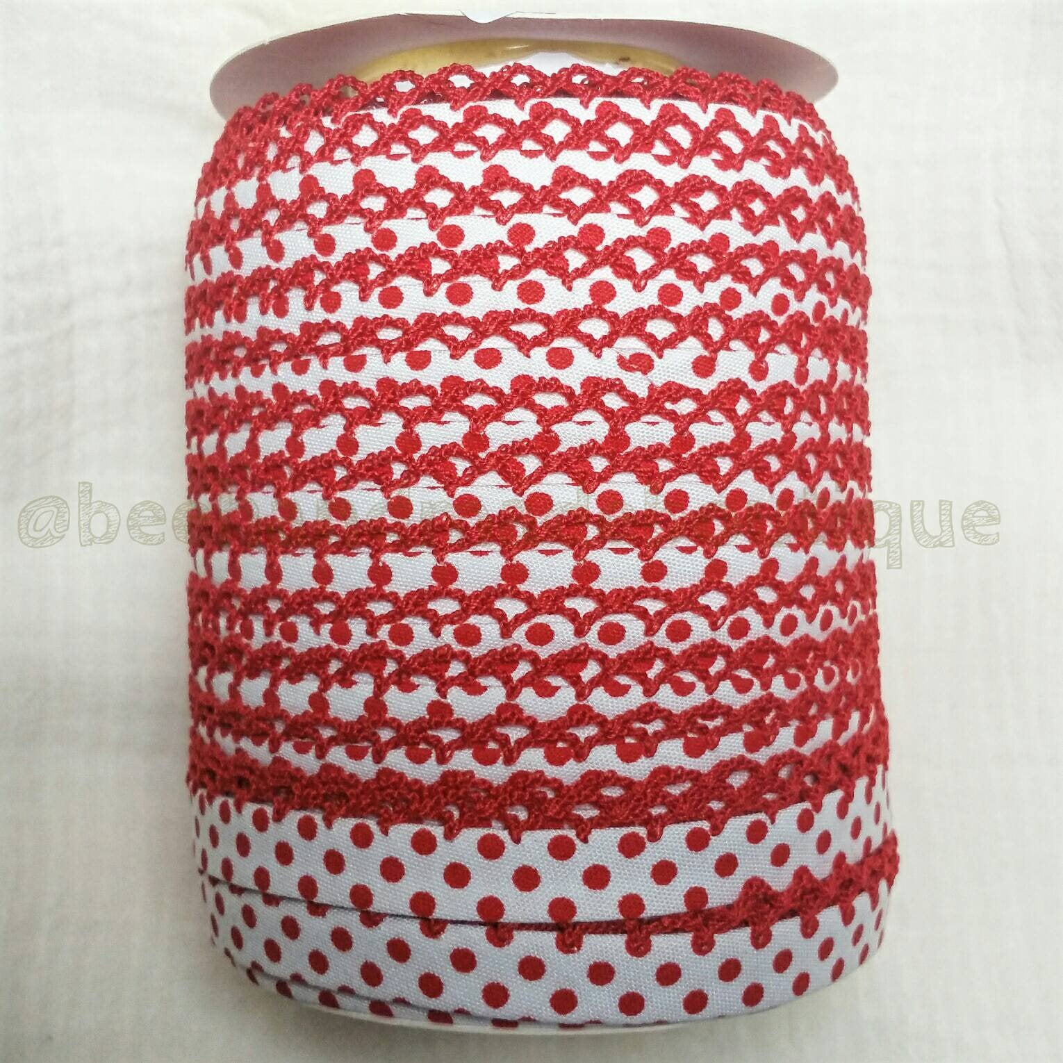 Red Polka Dot Bias Tape