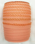 Crochet Bias Tape, SALMON Bias Tape, Picot Bias Tape, Crochet Edge Bias Tape, Double Fold Bias Tape, Quilt Binding, Picot Edge Ribbon
