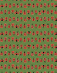 Ladybugs Green Fabric