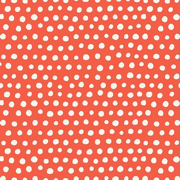Red Polka Dot Organic Cotton Poplin