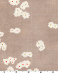 Muddy Work - White Floral in Mushroom | Double Gauze