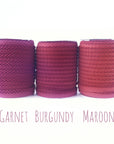 Crochet Edge Double Fold Bias Tape, Picot Edge, Quilt Binding, GARNET, BURGUNDY & MAROON Crochet Bias Tape By the Yard, Purple Red Bias Tape